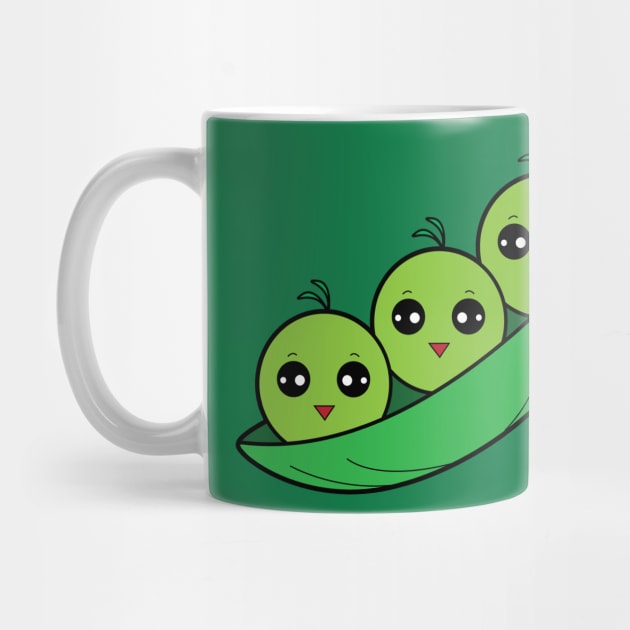 Cute Cartoon Three Peas in a Pod by PenguinCornerStore